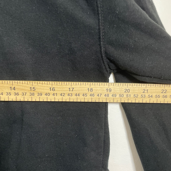 Women's Zara Cropped Turtleneck Sweatshirt Black Long Sleeves Size S - Picture 8 of 8